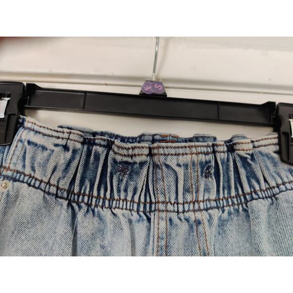 TOPSHOP High Rise Elastic Waist Pull On Jeans Straight Leg Retro Style Size 33 - Picture 7 of 10